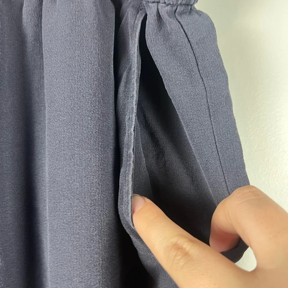 Eileen fisher Silk Georgette Crepe Tapered Pant in nocturne size XL - Picture 5 of 9